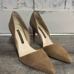 French connection beige heels, size US 9.5, Elvia• D'Orsay Dress Pump